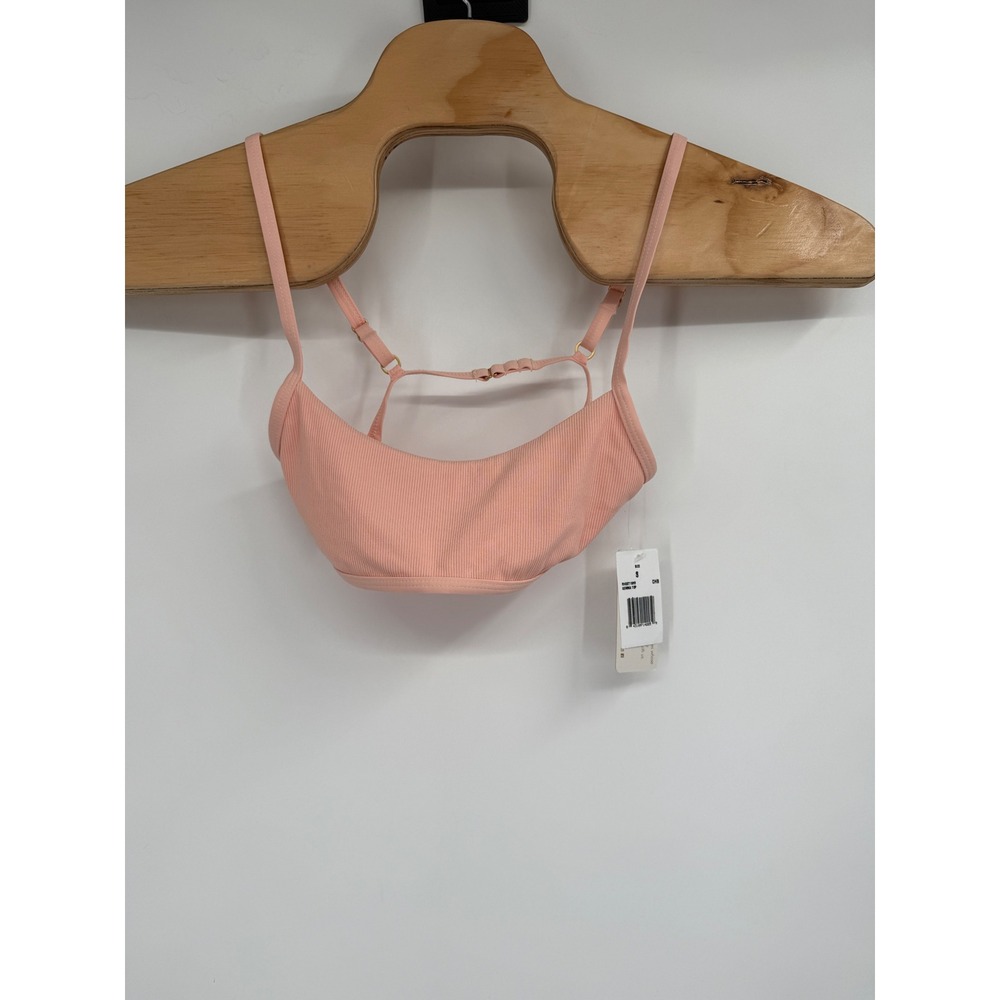 L*Space Women's New With Tag Ribbed Gemma Bikini Top In Desert Rose‎ Size Small